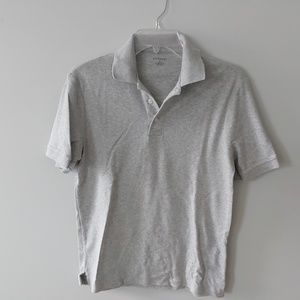 FINAL SALE! Heather grey, men's S, Lands End pima cotton polo.